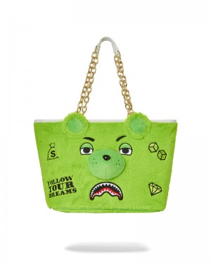 Tote Sprayground Plush Moneybear Tote (Green) | 513769-XBU