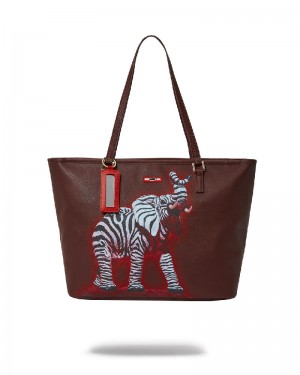 Tote Sprayground Zebra Elephant Ron English Collab Tote | 109864-SJM