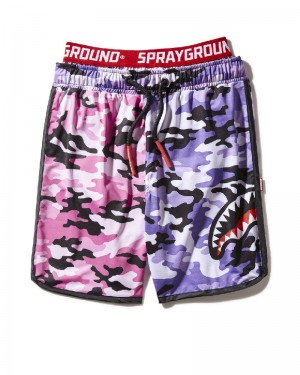 Înot Sprayground Kids Split Camo Swim Trunks | 065381-TOM