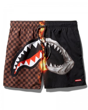 Înot Sprayground Sharks In Paris Unstoppable Swim Trunks | 201873-ZJL