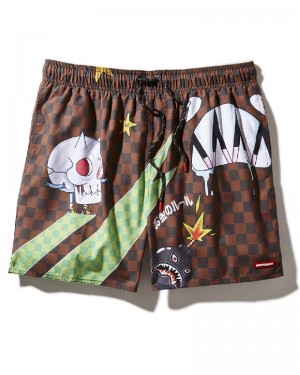 Înot Sprayground Wtf Shark Shoto Swim Trunks | 806419-AFN