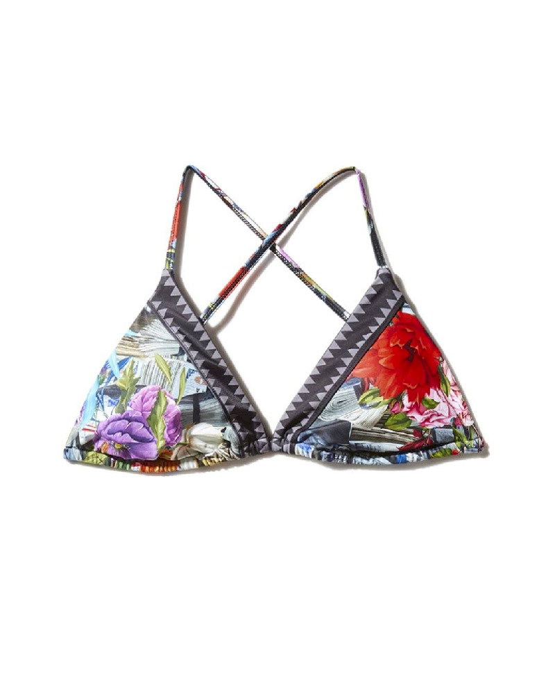 Bikini Sprayground Floral Money Bikini Top | 019487-SGH