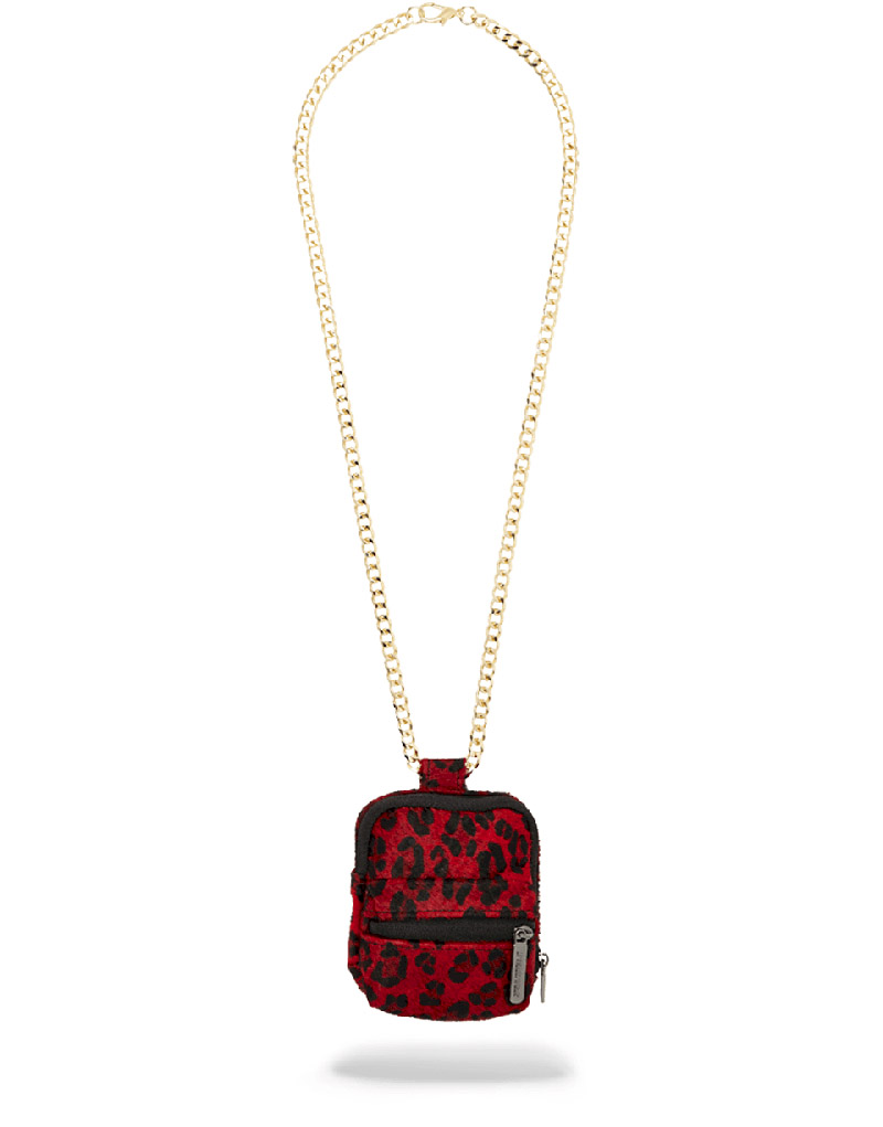 Colier Sprayground Fur Red Leopard Backpack Chain | 430175-BIE