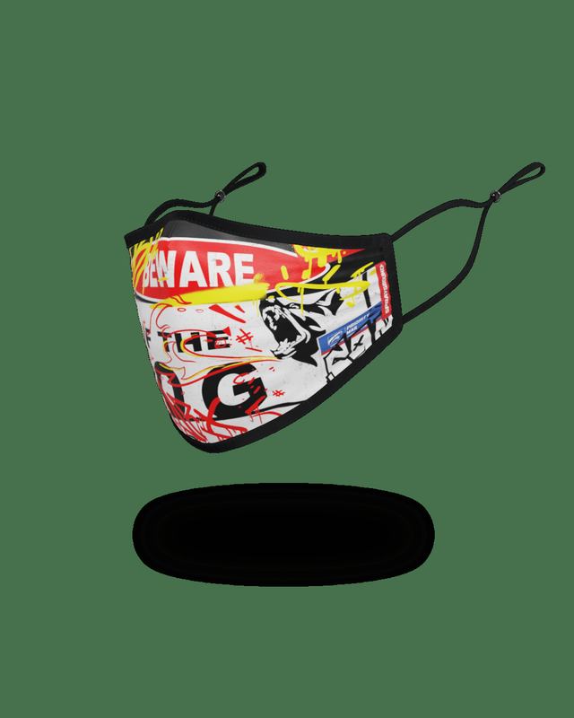 Fashion Mask Sprayground Adult Beware Of The Dog Form-Fitting Face Mask | 593176-GTW