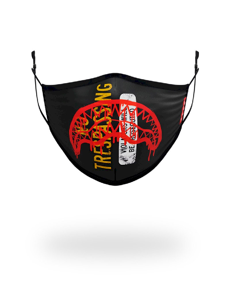 Fashion Mask Sprayground Adult No Tresspassing Form Fitting Face Mask | 687239-DYK