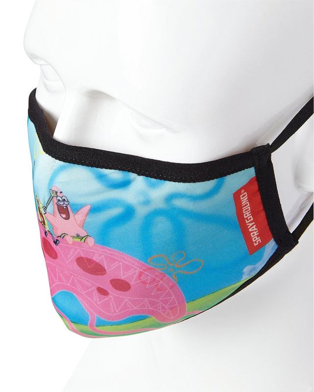 Fashion Mask Sprayground Adult Spongebob Jelly Shark Form Fitting Face-Covering | 062184-NKS