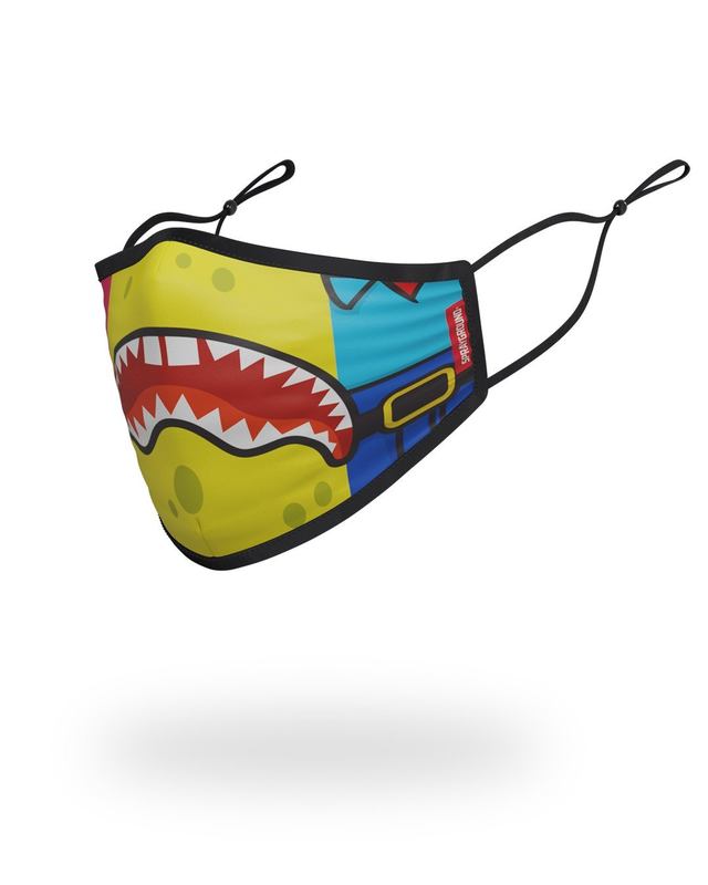 Fashion Mask Sprayground Adult Spongebob Og Shark Form Fitting Face-Covering | 571490-SYV