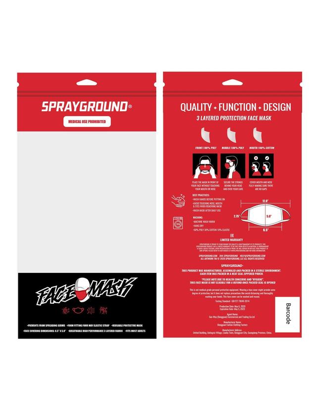 Fashion Mask Sprayground Do Not Enter Form-Fitting Mask | 360945-CZR