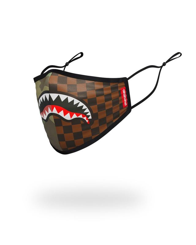 Fashion Mask Sprayground Kids Form Fitting Mask: Checks & Camo | 068192-ALF