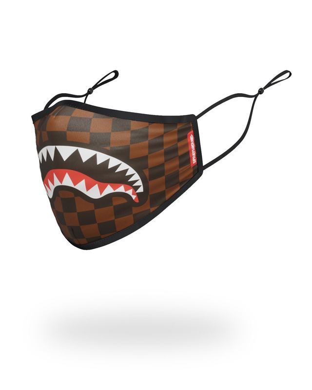 Fashion Mask Sprayground Sharks In Paris (Brown) Form-Fitting Mask | 394625-TFM