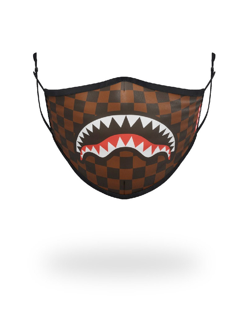 Fashion Mask Sprayground Sharks In Paris (Brown) Form-Fitting Mask | 394625-TFM