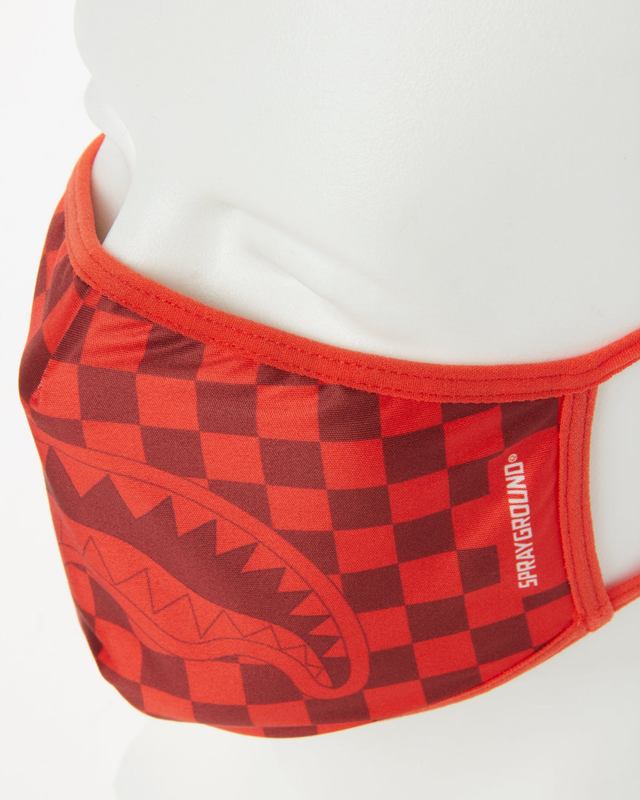 Fashion Mask Sprayground Sharks In Paris (Red) Form-Fitting Mask | 945287-XJE