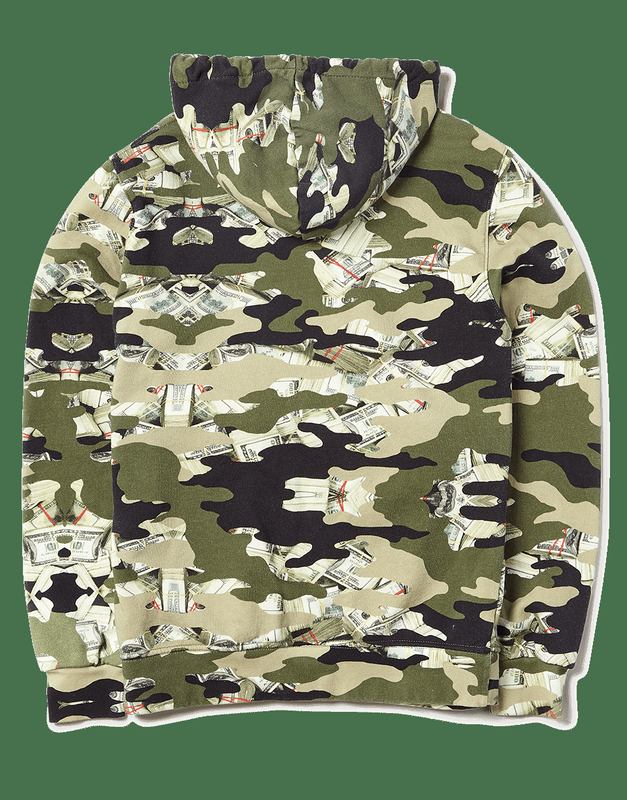 Hoodies Sprayground Camo Money Hoodie | 089641-BSA