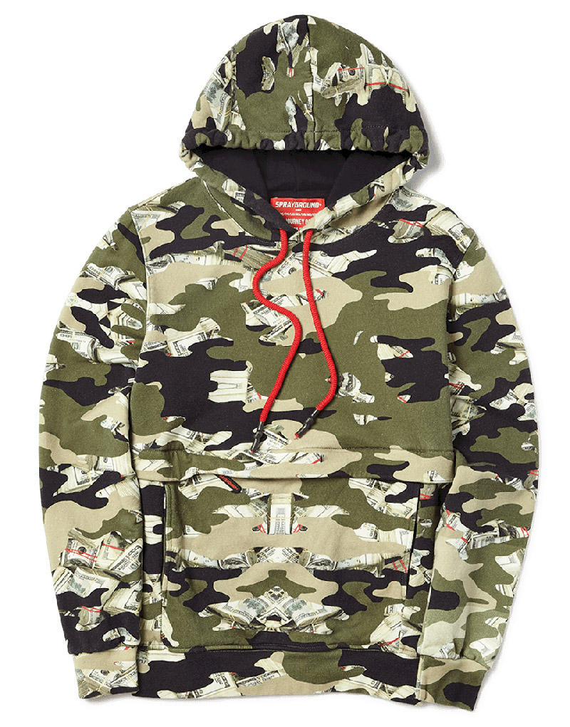 Hoodies Sprayground Camo Money Hoodie | 089641-BSA