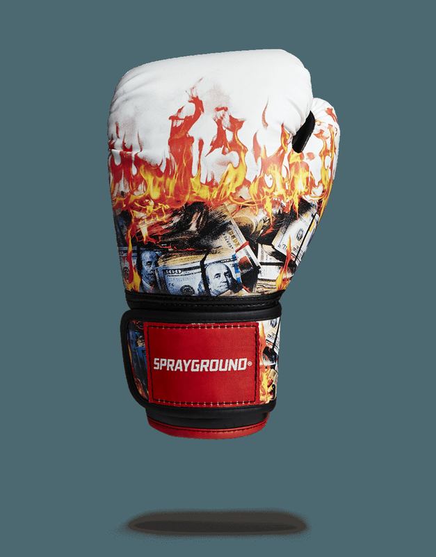 Manusi De Box Sprayground White Fire Money Boxing Gloves | 382745-XLV