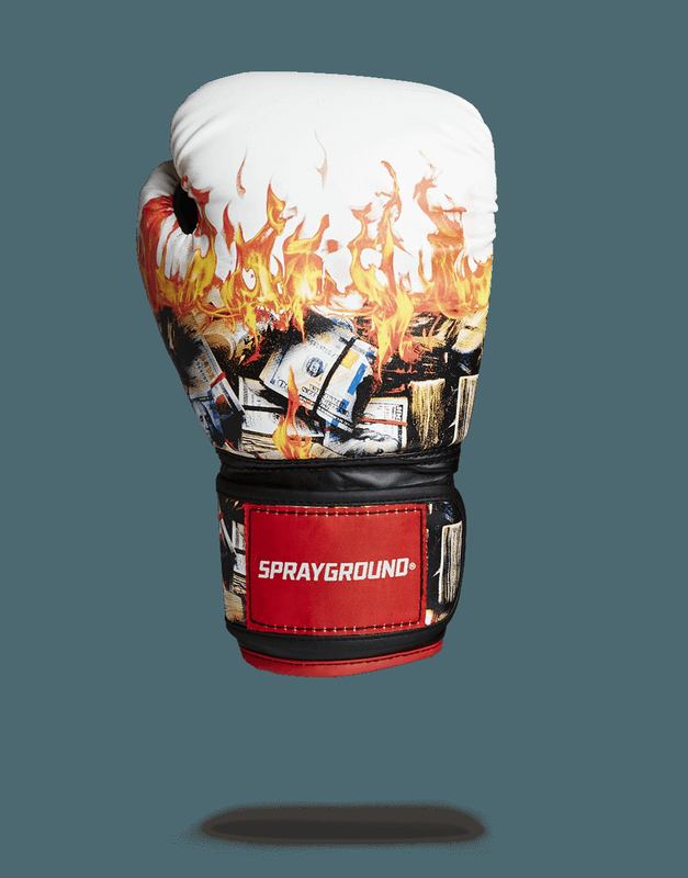 Manusi De Box Sprayground White Fire Money Boxing Gloves | 382745-XLV