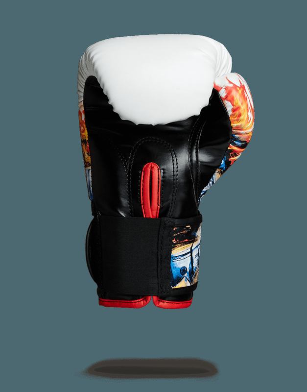 Manusi De Box Sprayground White Fire Money Boxing Gloves | 382745-XLV