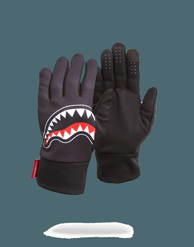 Manusi Sprayground Black Shark Mouth Gloves | 872095-XQC