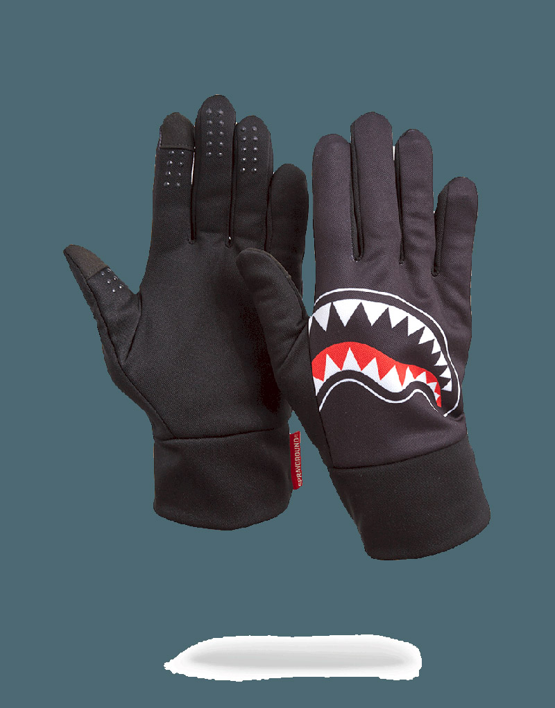 Manusi Sprayground Black Shark Mouth Gloves | 872095-XQC