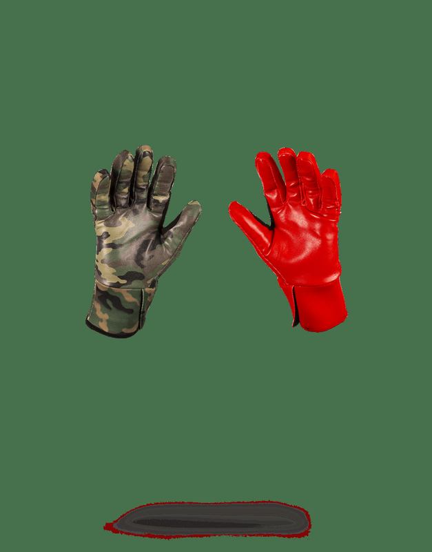 Manusi Sprayground Left Red / Right Camo Money Drips Gloves | 632108-FXH