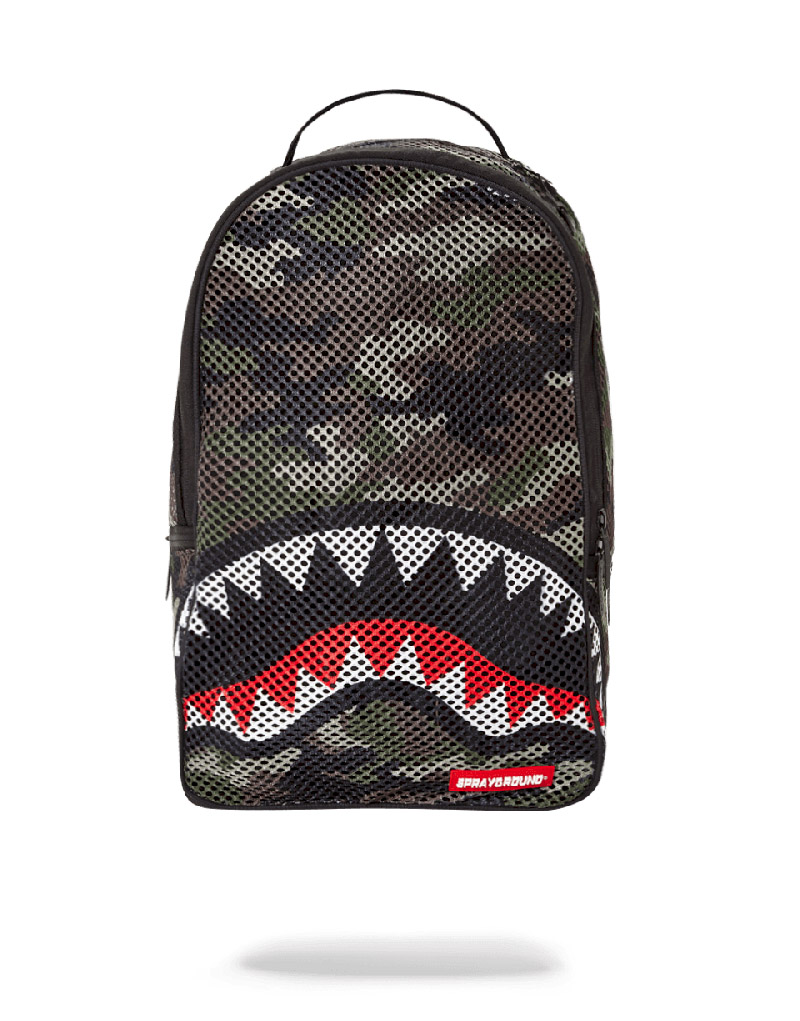 Rucsac Sprayground Camo Mesh Shark | 018532-YNH