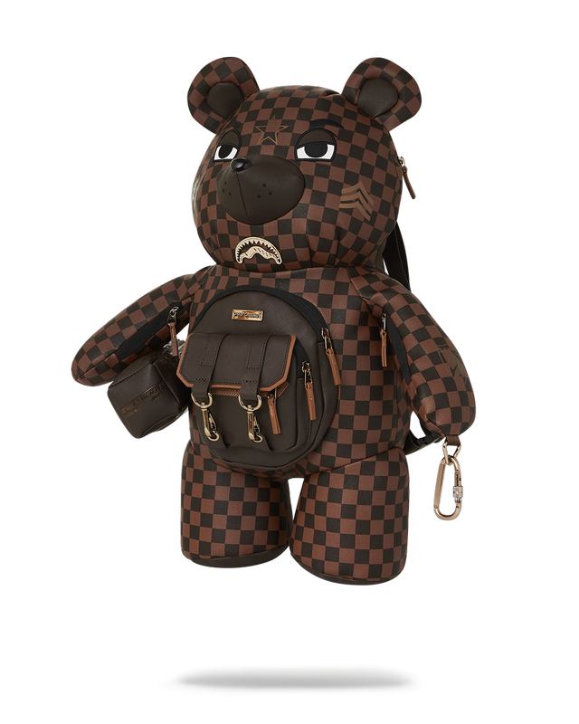 Rucsac Sprayground Checkmate Royale Moneybear Teddybear Backpack | 395178-MEC