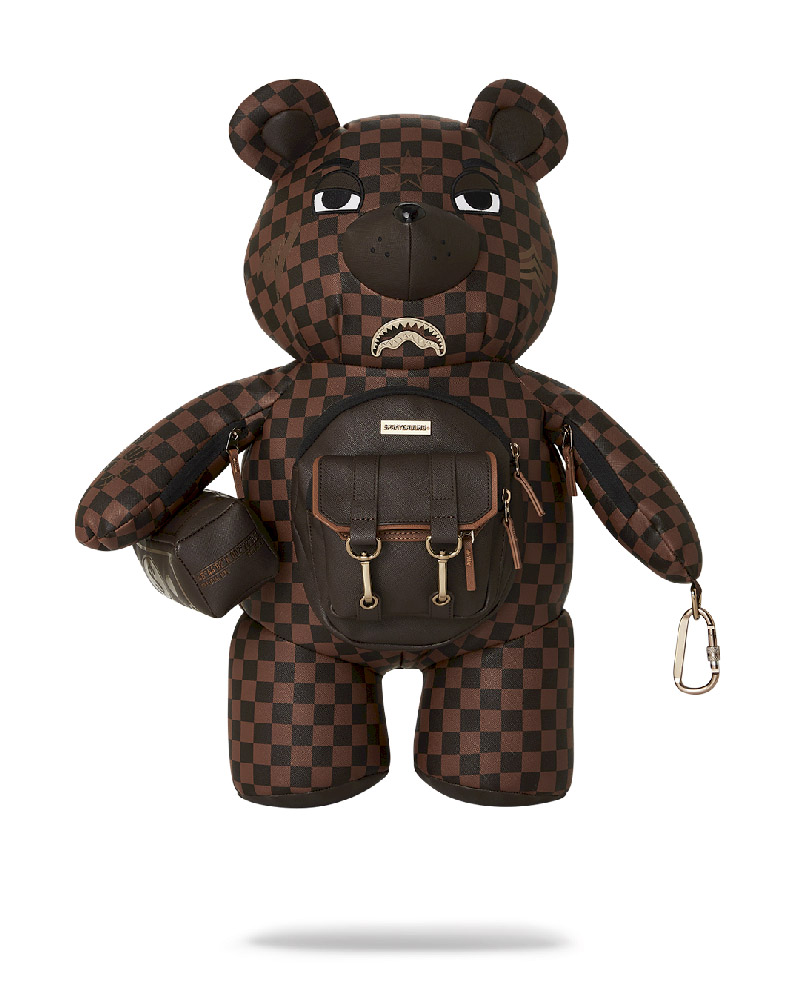 Rucsac Sprayground Checkmate Royale Moneybear Teddybear Backpack | 395178-MEC