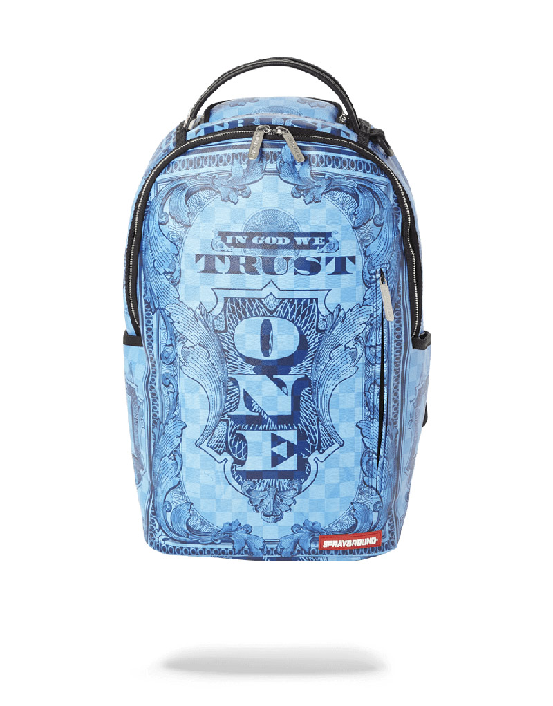 Rucsac Sprayground In God We Trust Blue Backpack (One Of One) | 632970-FLS