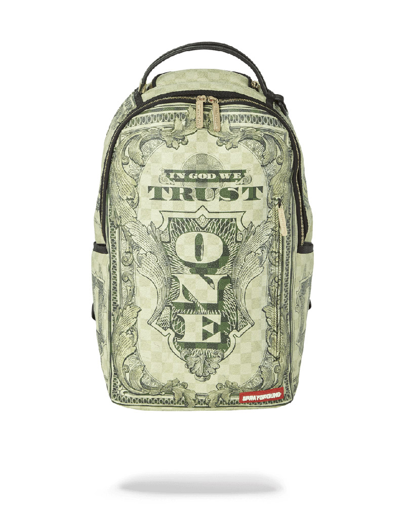 Rucsac Sprayground In God We Trust Green Backpack (One Of One) | 793501-RSO