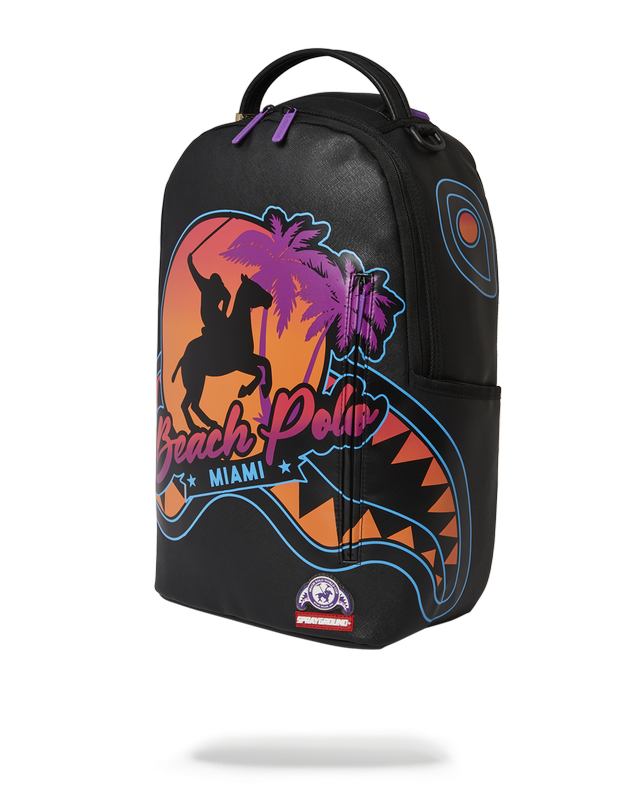 Rucsac Sprayground Miami Beach Polo Collab Backpack (Dlxv-Black) | 843269-AUM