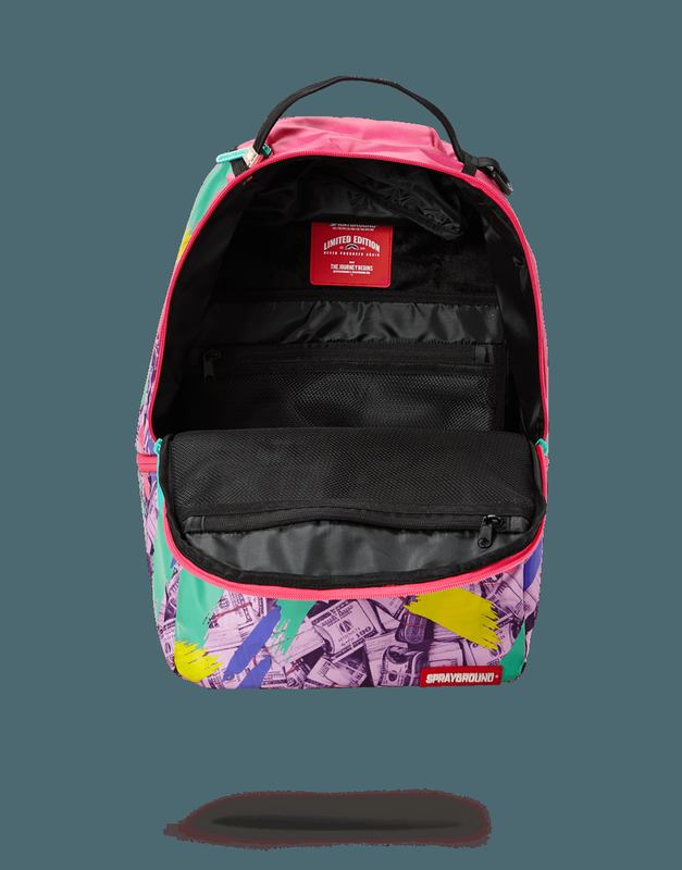 Rucsac Sprayground Money Pink Camo Drip | 629403-INA