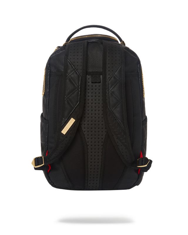 Rucsac Sprayground Noir Quilt Gold Chain Shark Backpack (Dlxv) | 106532-YXU