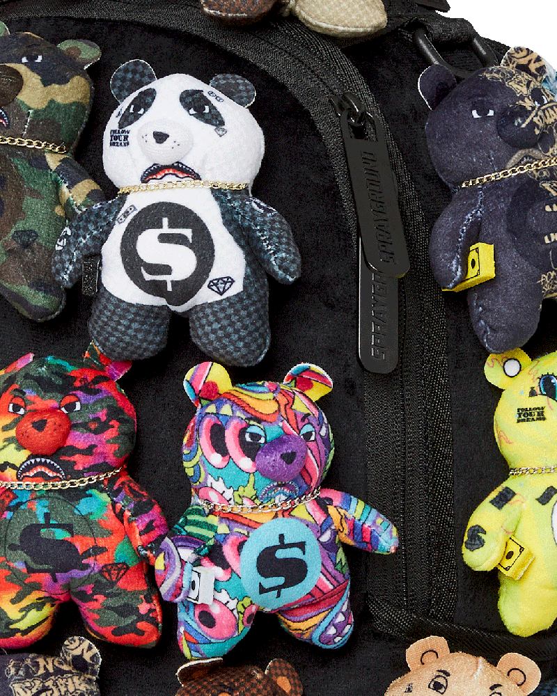 Rucsac Sprayground Pack Of Bears Real Plush Bears Runway Piece Backpack - Super Exclusive | 863495-BRD