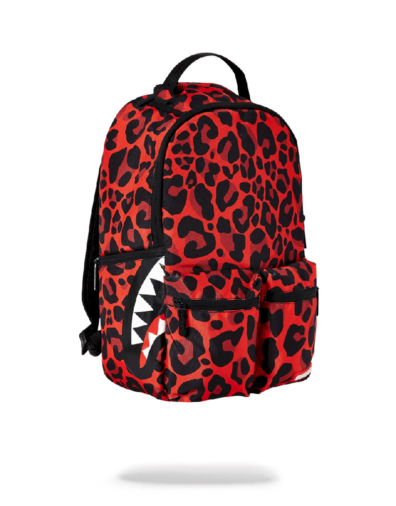 Rucsac Sprayground Red Leopard Double Cargo | 649135-YLI