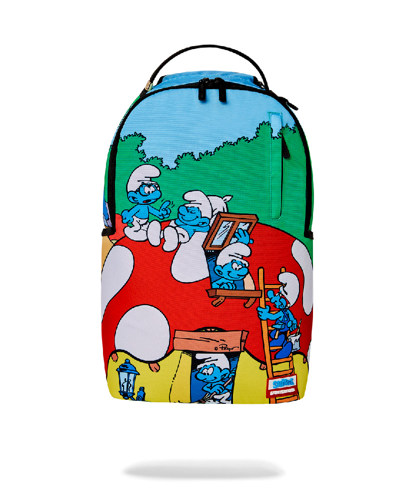 Rucsac Sprayground Smurfs Mushroom Village Backpack | 096571-UBG