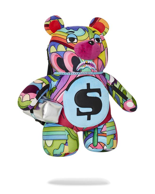 Rucsac Sprayground Steady Trippin Moneybear Teddybear Backpack | 695384-WFC