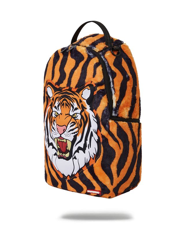 Rucsac Sprayground Tiger Cozy Velour Fur Backpack | 234587-WVB