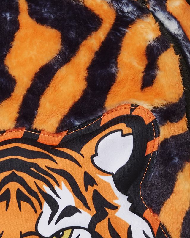 Rucsac Sprayground Tiger Cozy Velour Fur Backpack | 234587-WVB