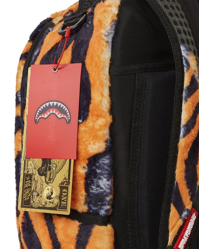 Rucsac Sprayground Tiger Cozy Velour Fur Backpack | 234587-WVB