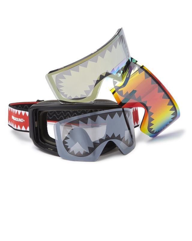 Ski Goggles Sprayground Sprayground Shark Goggles With 3 Interchangeable Lens | 017386-NTW