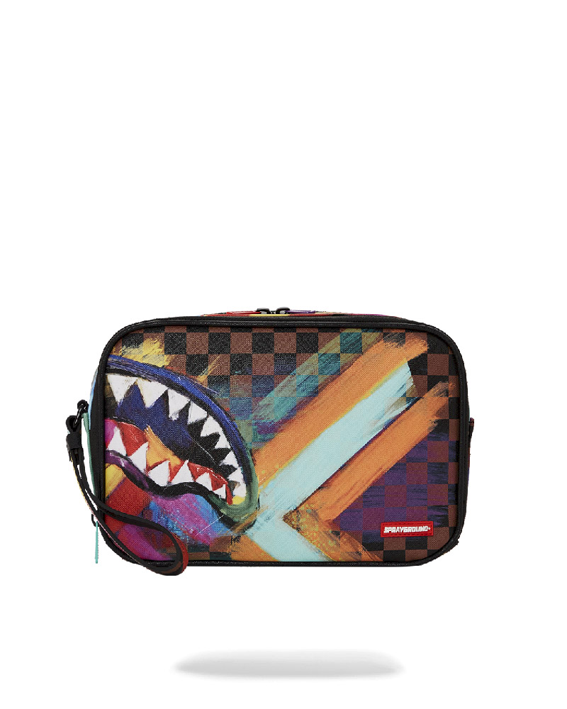 Toiletry Sprayground Sharks In Paris City Streaks Toiletry Bag | 915460-DMO