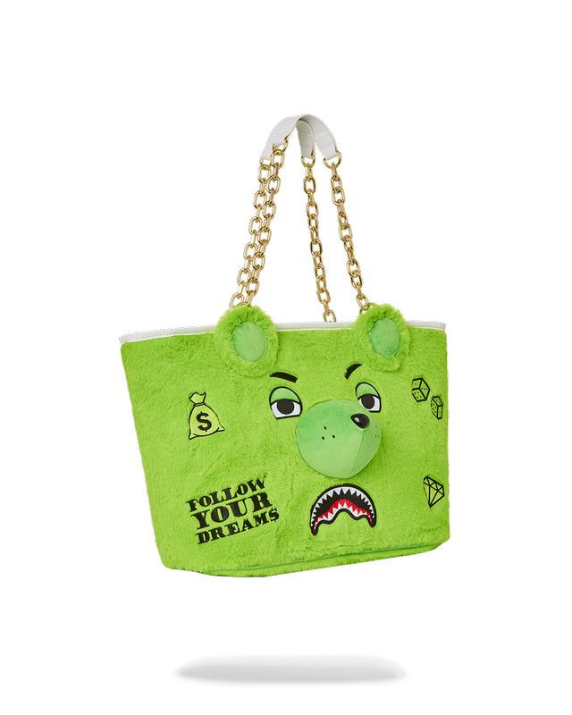 Tote Sprayground Plush Moneybear Tote (Green) | 513769-XBU