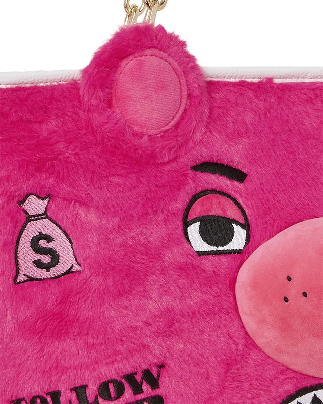 Tote Sprayground Plush Moneybear Tote (Pink) | 810275-NYK