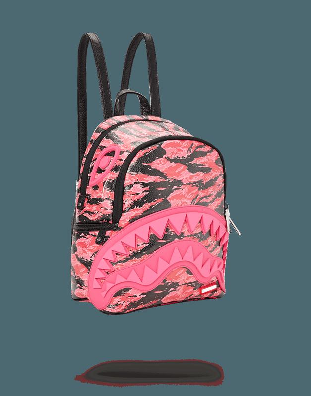 Womens Backpack Sprayground Pink Tiger Camo Sharkmouth Savage Backpack | 284530-CYT