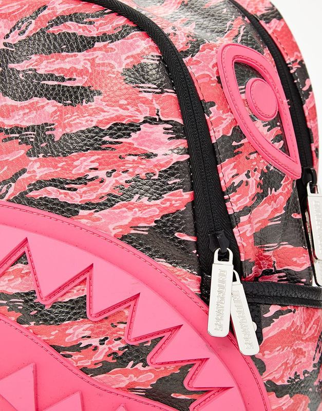 Womens Backpack Sprayground Pink Tiger Camo Sharkmouth Savage Backpack | 284530-CYT