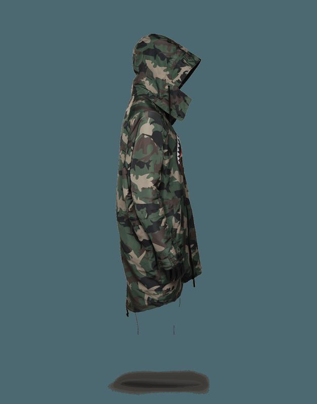 Îmbrăcăminte Exterioară Sprayground Camo Shark Paratrooper Jacket | 196735-AYN