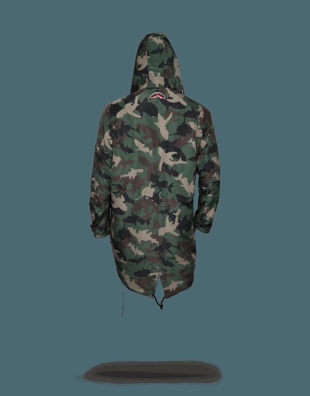 Îmbrăcăminte Exterioară Sprayground Camo Shark Paratrooper Jacket | 196735-AYN