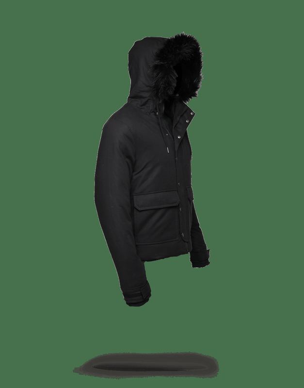 Îmbrăcăminte Exterioară Sprayground Solid Black Chopper Jacket | 293571-JRX