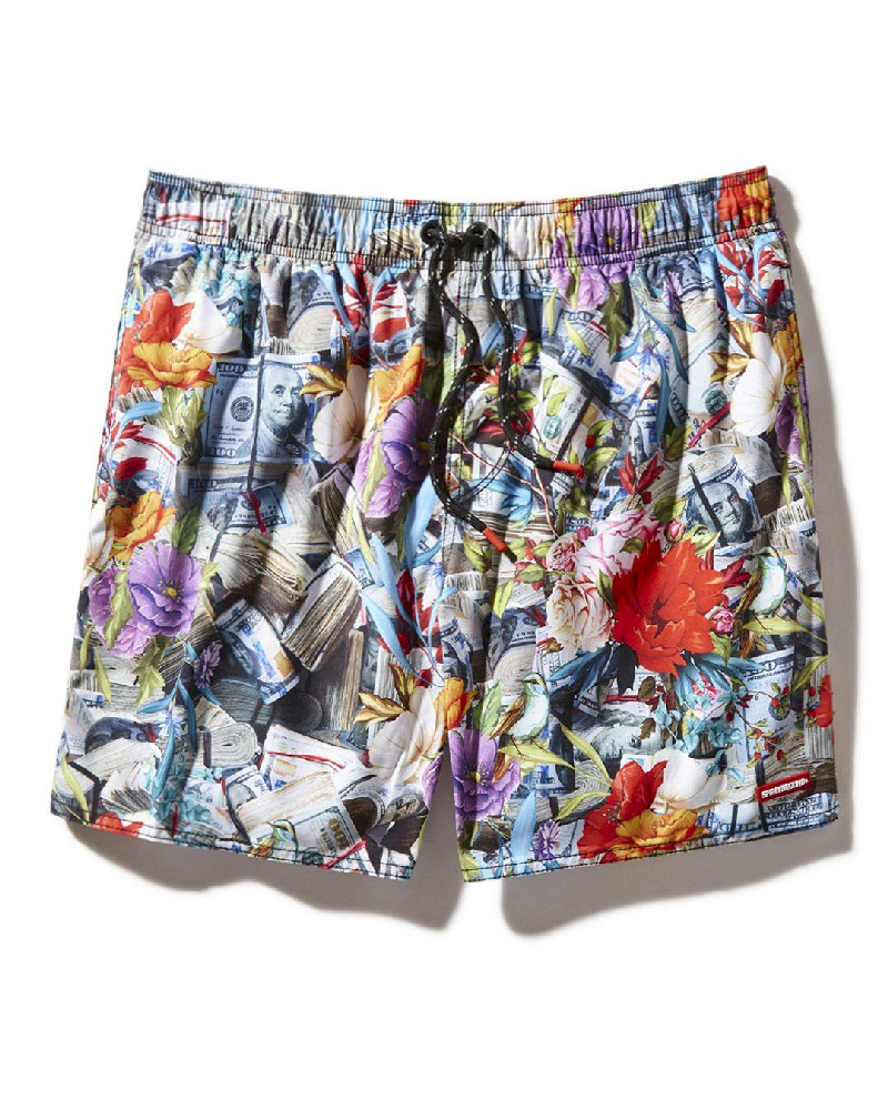 Înot Sprayground Floral Money Shoto Swim Trunks | 791354-LBK