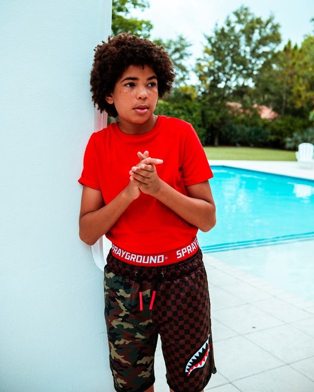 Înot Sprayground Kids Checks & Camo Swim Trunks | 072631-NGA